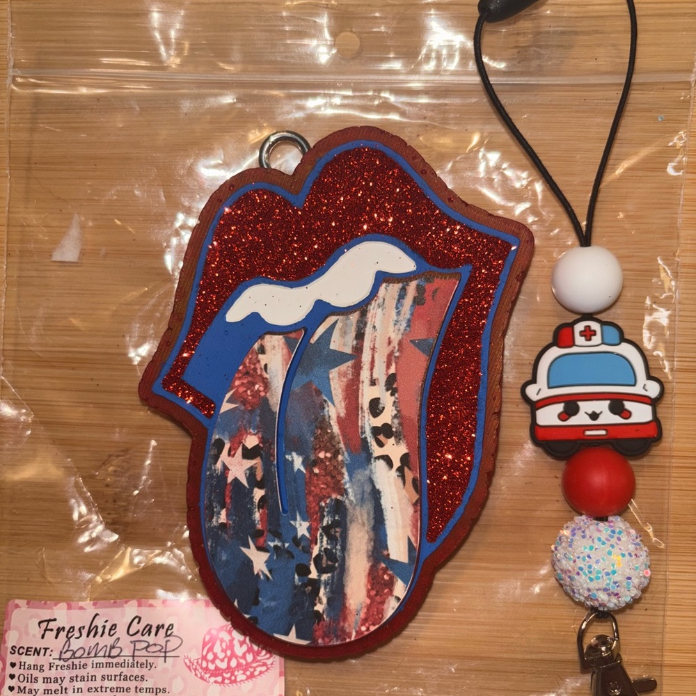 Rolling Stones Tongue  with Glitter